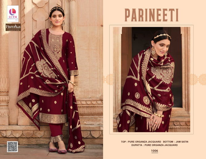 Parineeti By Lctm Leela Organza Jacquard Salwar Kameez Wholesalers In Delhi
